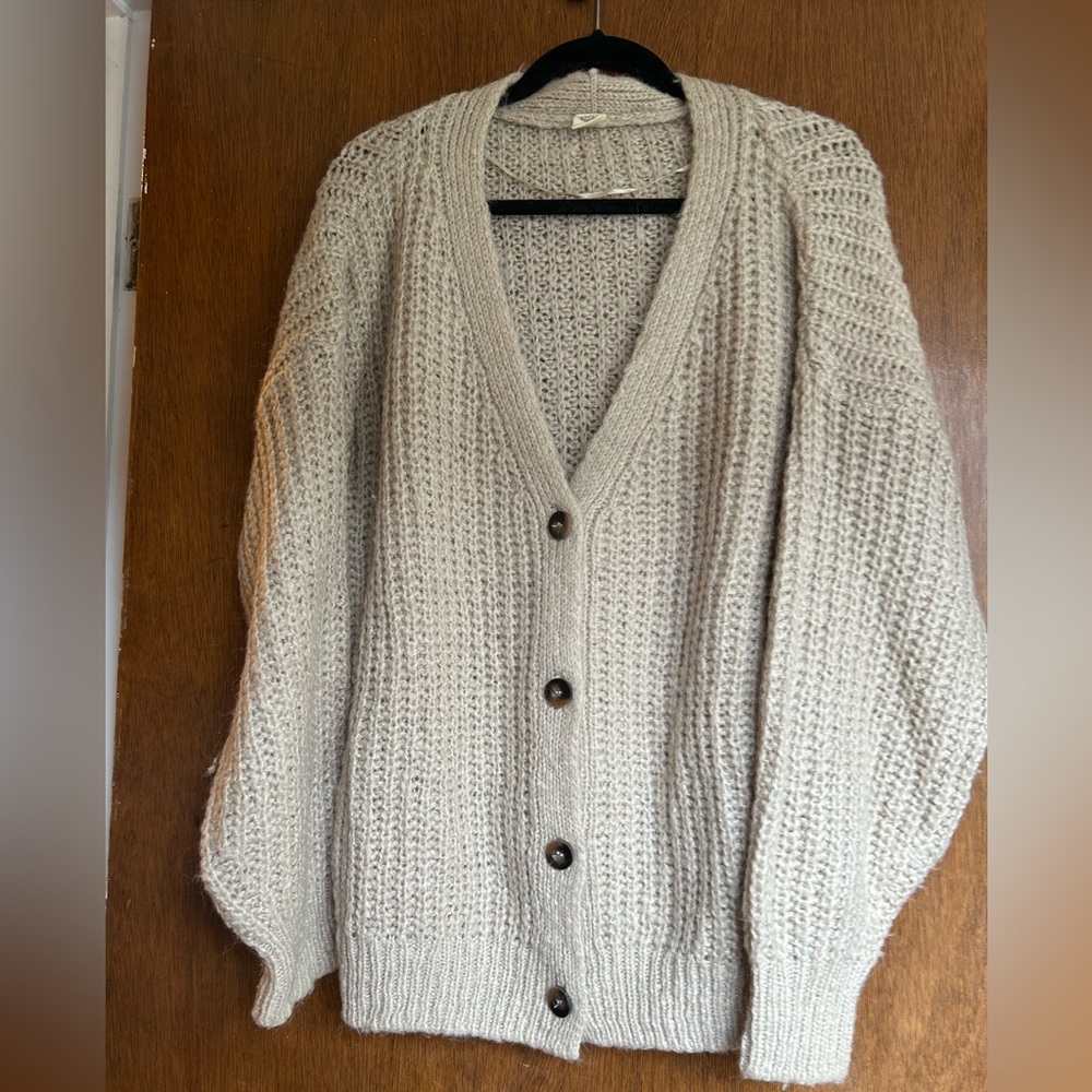 Cozy Cream Knit Cardigan Sweater